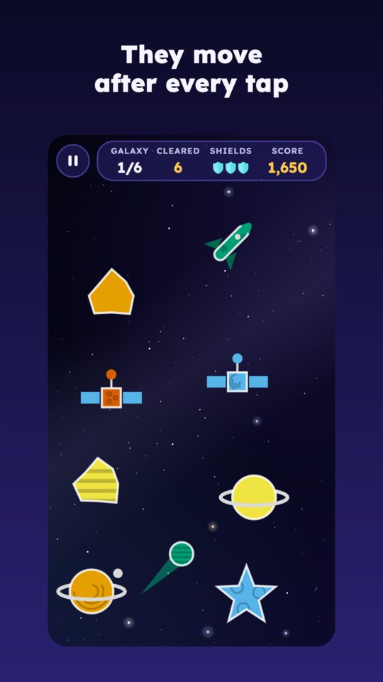 The planets move after every tap
